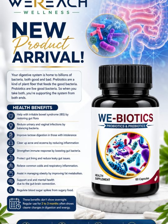 WE-BIOTICS Probiotics & Prebiotics (60 Capsules)